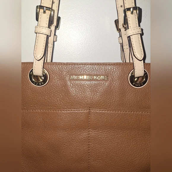 Michael Kors Brown Leather Tote Bag - Picture 2 of 6